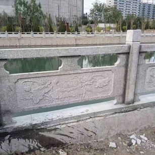 日喀则布 芙蓉白大花桥梁、河道，石材栏杆、围栏、护栏