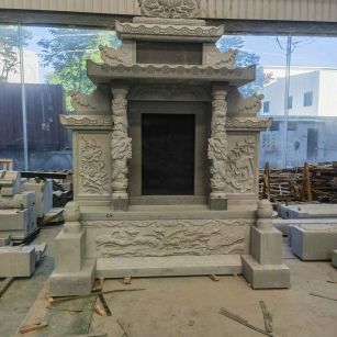 日喀则布 芝麻灰高档墓碑、土墓，一套也支持定做