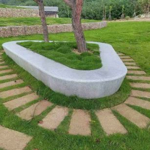 日喀则布 芝麻白光面整石坐凳