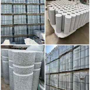 日喀则布 芝麻白花岗岩挡车柱、隔离柱多少钱