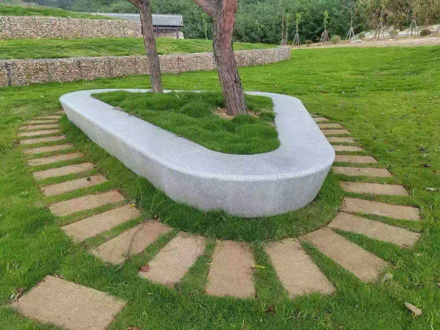 日喀则布 芝麻白光面整石坐凳