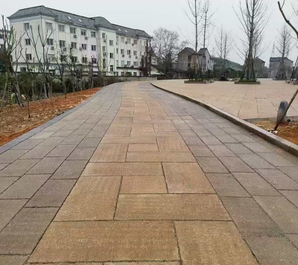 日喀则布仿古石铺装效果