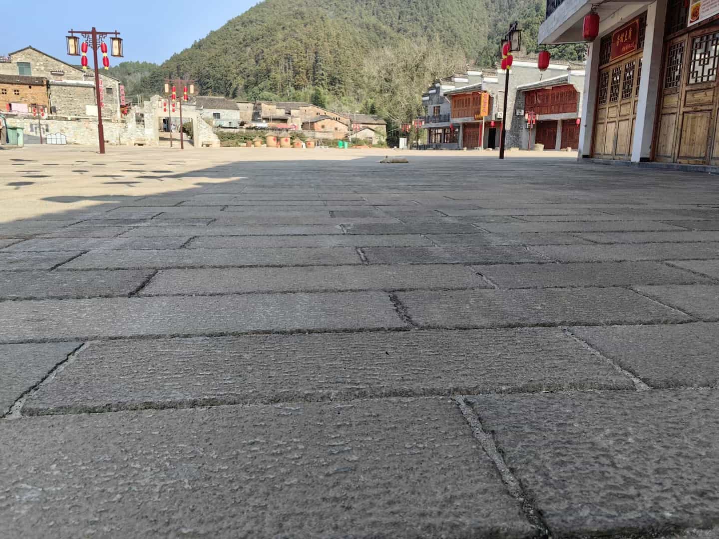 日喀则布仿古石铺装效果