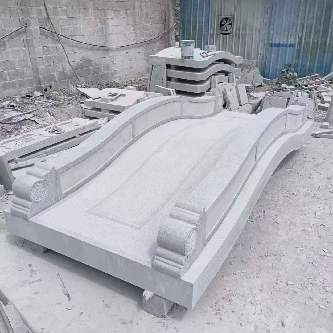 日喀则布 芝麻灰花岗岩园林景观 小石桥