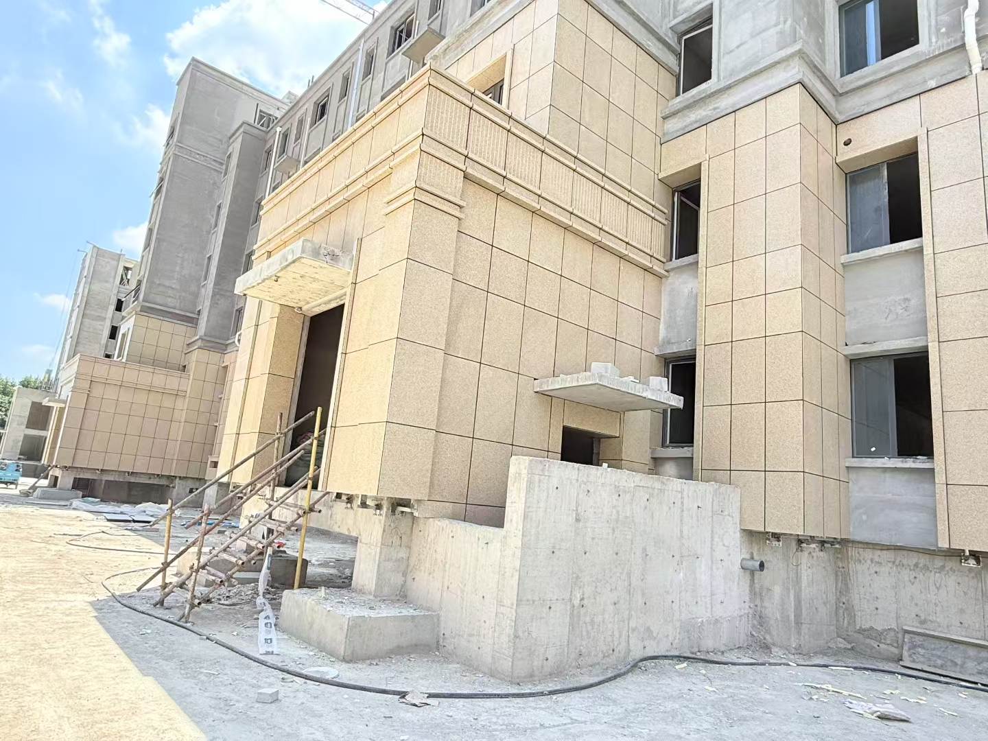 日喀则布 黄金麻干挂，工地实拍
